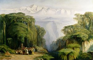 ダージリン出身のキンチンジュンガ（1879年） 作： Edward Lear